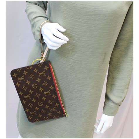 louis vuitton monogram neverfull mm gm pouch only wristlet handbag|More.